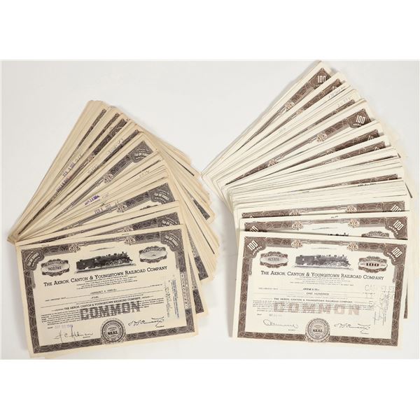 Akron, Canton & Youngstown Railroad Co. Stocks c. 1946-61 About 240 [206138]