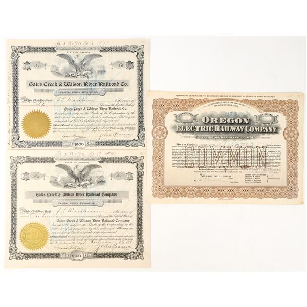 Oregon Railroad Stocks, 1910-1918 (3) [206281]