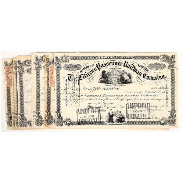 Citizens Passenger Railway Company Stocks (10) [206083]
