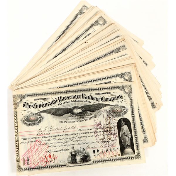 Continental Passenger Railway Stocks, 1879-1884 (80) [205831]