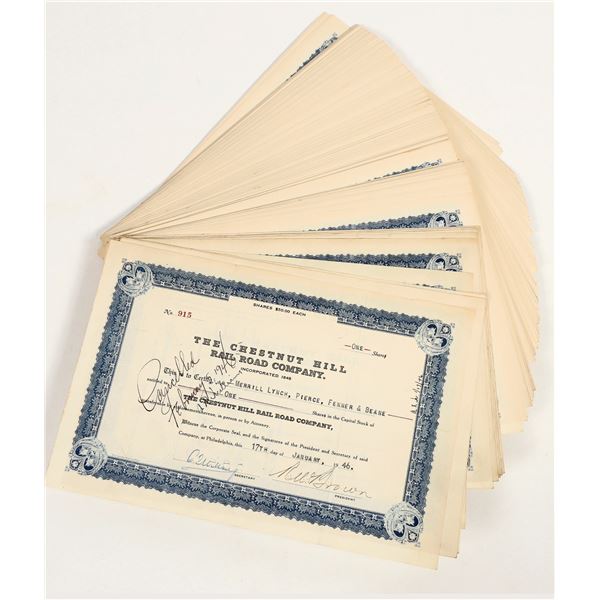 The Chestnut Hill Rail Road Co. Stocks.  [205954]