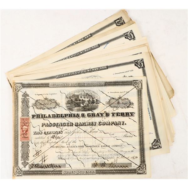 Philadelphia & Gray's Ferry Stocks, 1870-1925 (12) [206813]
