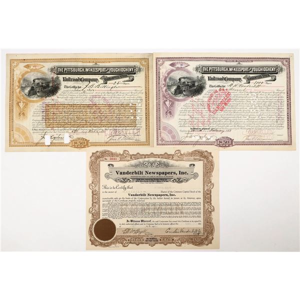 Three Different Vanderbilt Family Members on Stocks [206904]