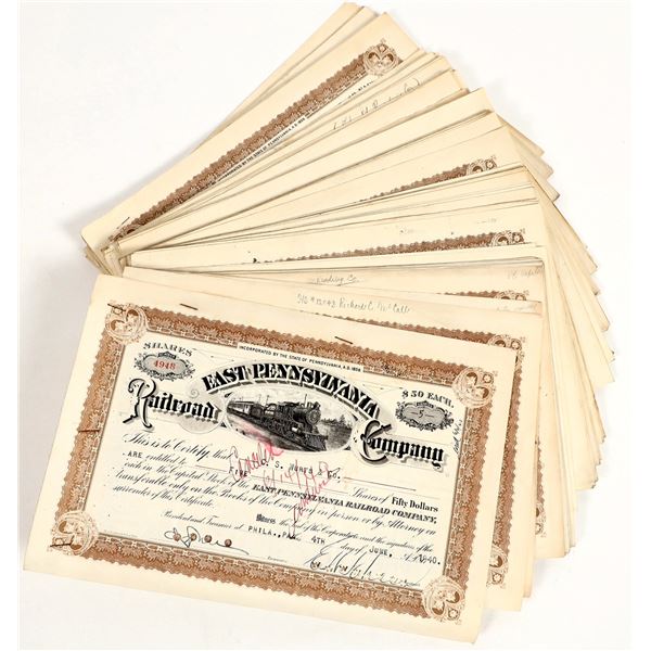 East Pennsylvania Railroad Stocks (40) [205978]