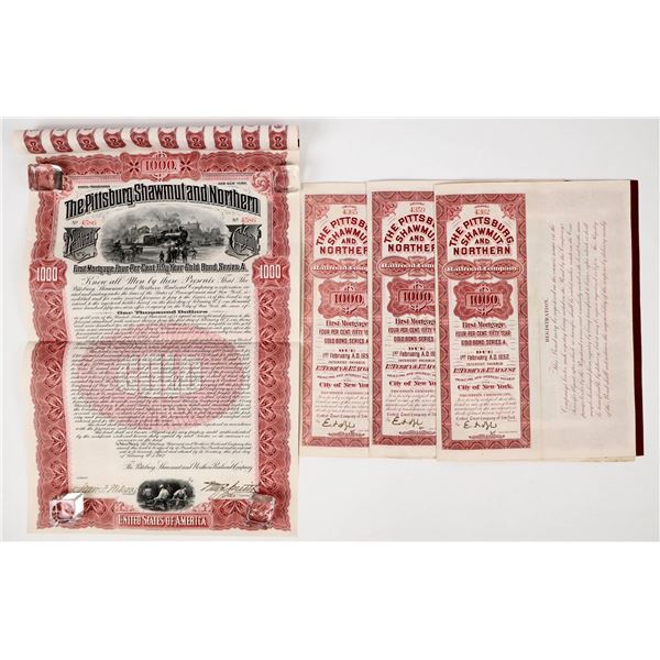 The Pittsburg Shawmut And Southern Railroad Co. Bonds (4) [206654]