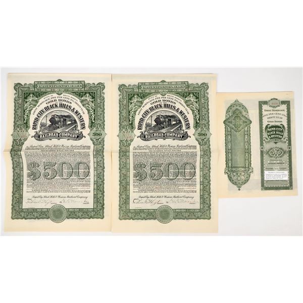 Rapid City, Black Hills & Western Railroad Co. Bonds (3) [206653]
