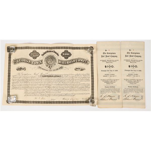 Georgetown Railway Company Bonds c.1878 (3) [206751]