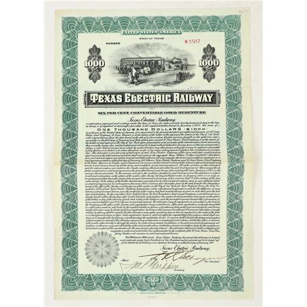 Gold Bond: Texas Electric Railway Debenture, 1917 [206602]