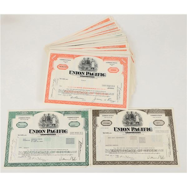 Union Pacific Corporation Stocks 1970s 3 varieties (170) [203000]