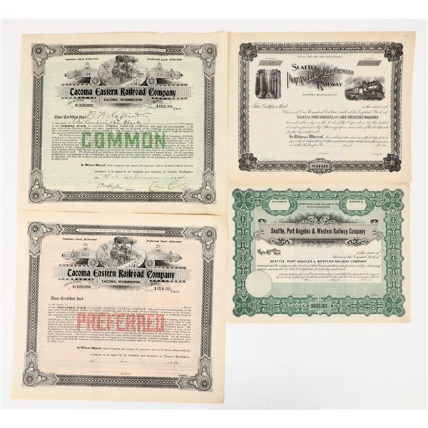 Seattle, Port Angeles & Western Railway Co. Stock [206857]