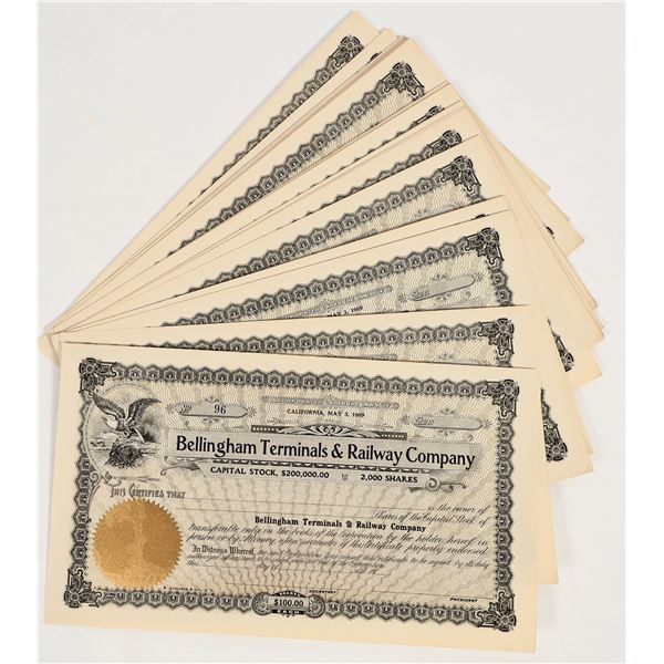 Bellingham Terminals & Railway Unissued Stocks (30) [206031]