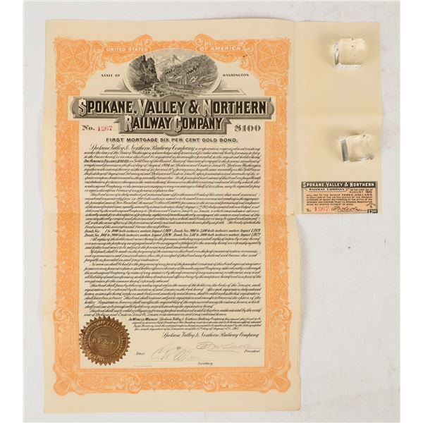Gold Bond: Spokane, Valley & Northern Railway, 1917 [206609]