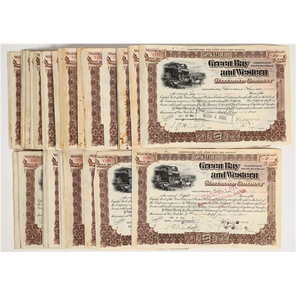 Green Bay and Western Railroad Company Stocks (130+) [206102]