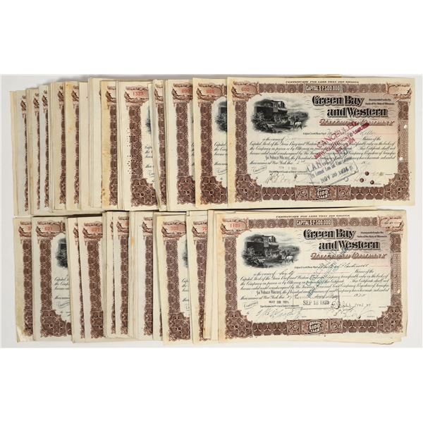 Green Bay and Western Railroad Company Stocks (130+) [206105]