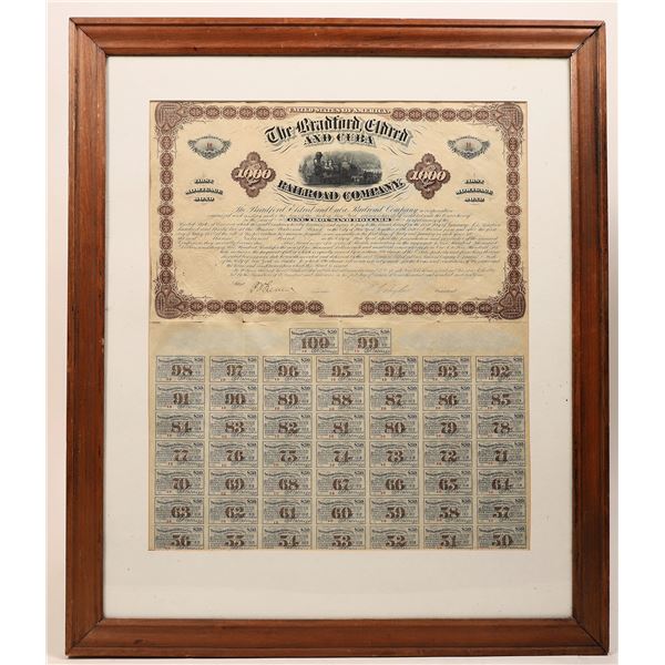 Bradford, Eldred and Cuba Railroad Bond [183826]