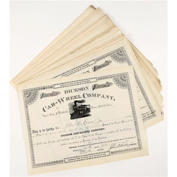 Dickson Car-Wheel Company Stocks, 1920s (40) [205928]