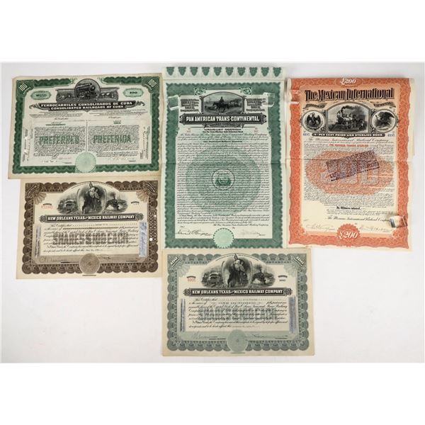 International Railroad Bonds Mexico and Cuba (5) [206768]