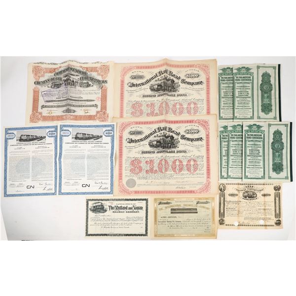 International Railroad Stocks and Bonds (13) [206767]