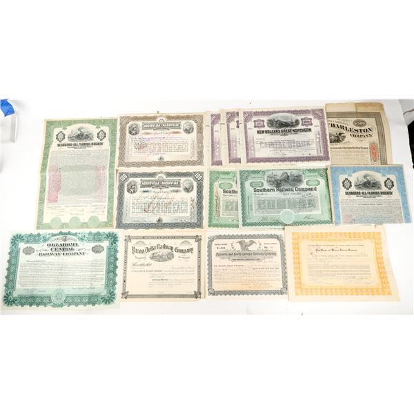 Southern U.S. Railroad Stocks/Bonds (13) [206283]