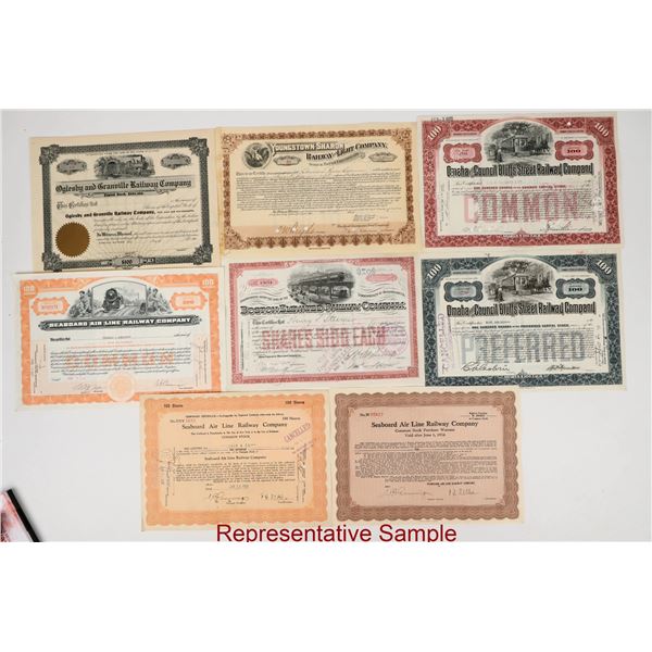 RR Stocks; Seaboard; Oglesby; Youngstown; Omaha; Boston Elevated [206883]