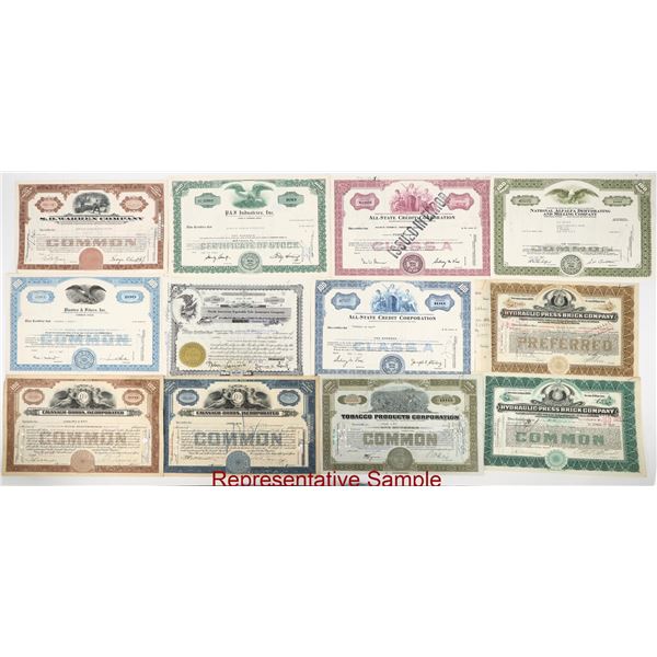 Stock & Bond Mixed Lot Over 100 Different Companies, Many Varieties [206871]