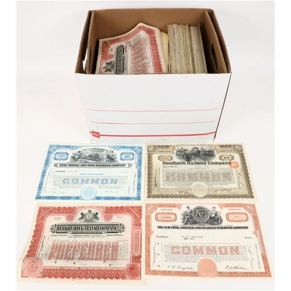 Railroad Stocks Box Lot [206695]