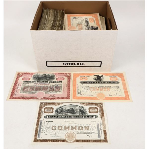 Railroad Stocks Box Lot - Large Lot [206691]