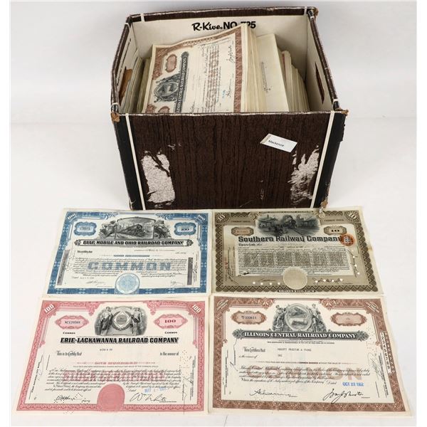 Railroad Stock Box Lot, 5 different lines [206698]