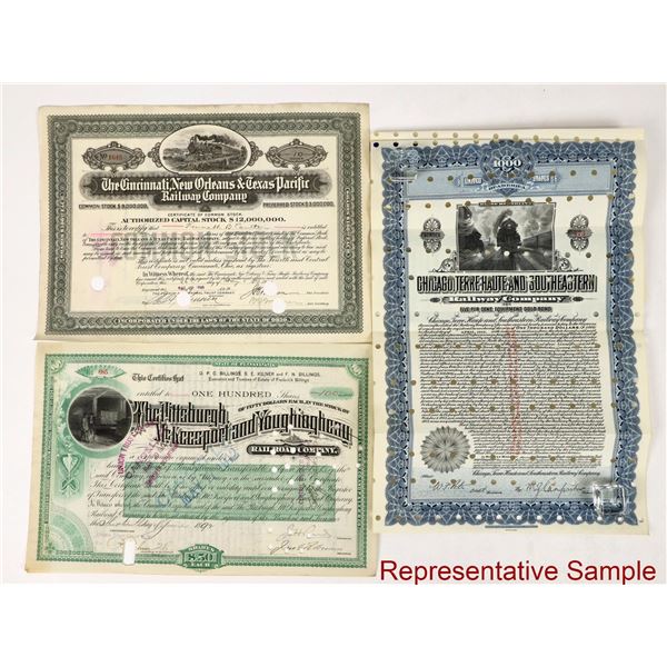 Railroad Stocks Variety Lot  [206713]