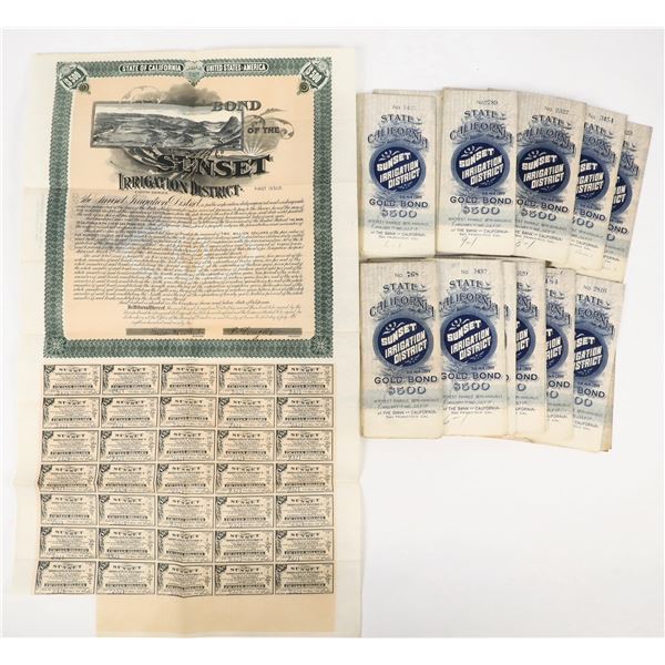 Sunset Irrigation California Gold Bond Certificates Group  [206798]