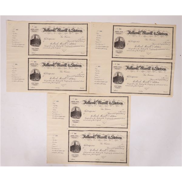 Holbrook, Merrill & Stetson Stocks [196087]