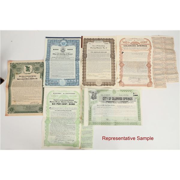 Colorado Springs Bonds  Early 1900s About 100 [205760]