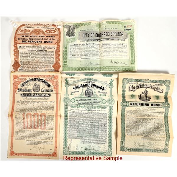 Colorado Springs Bonds  Early 1900s About 100 [205762]