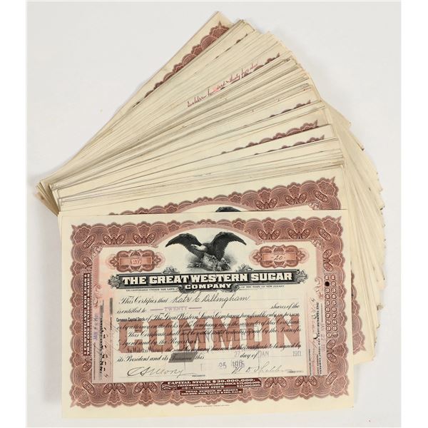 Great Western Sugar Company Stocks  c1910-11 About 150 [205756]