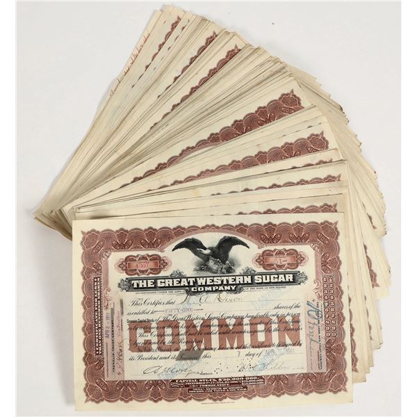 Great Western Sugar Company Stocks  c1910-11 About 150 [205761]
