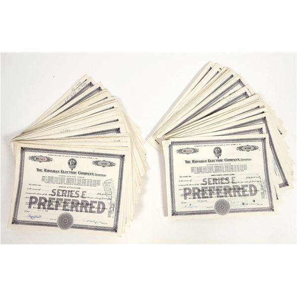 The Hawaiian Electric Co. LTD. Stocks (125+) [205706]