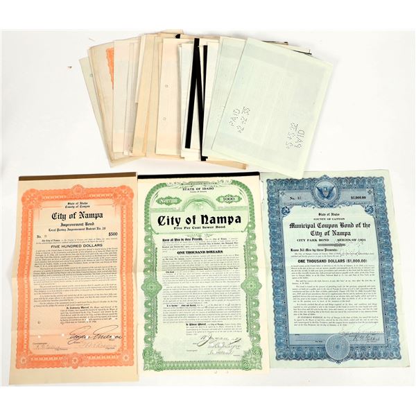 Nampa, ID City  Improvement Bonds, 1900-1946 About 85 [205763]