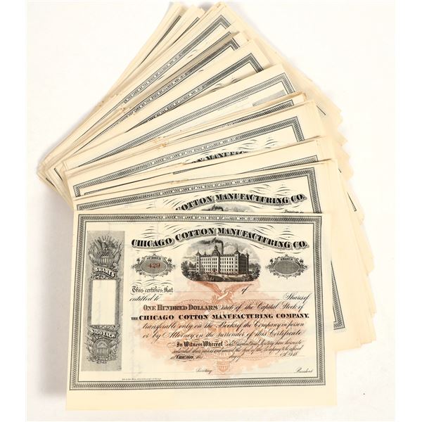 Chicago Cotton Manufacturing Co. Stocks (60+) [206493]