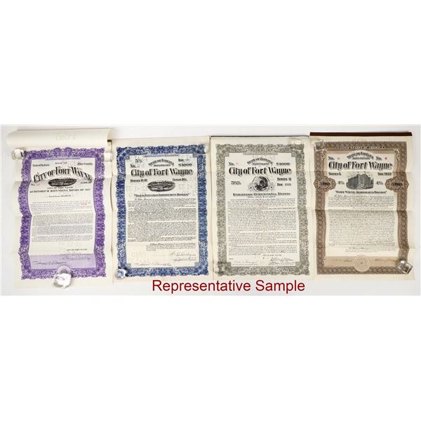 Indiana Municipal Bonds c.1914-1949 (16) [205900]