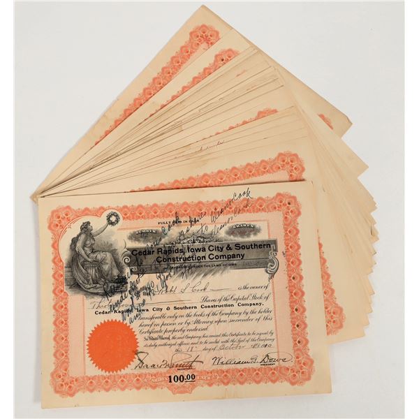 Cedar Rapids, Iowa City & Southern Construction Stocks (30) [205961]