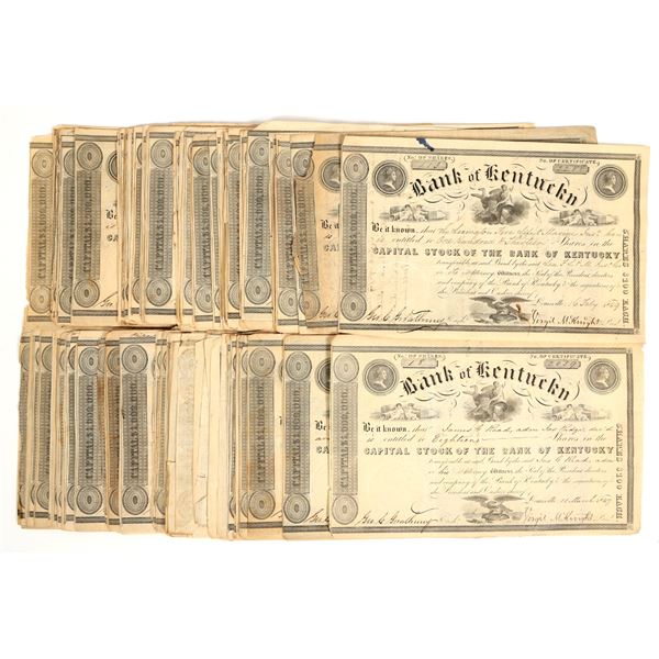 Bank of Kentucky Stocks c.1840s About 160 [205746]