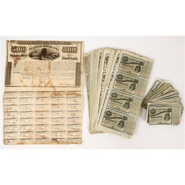 State of Louisiana $5 Municipal Bonds 1886  About 450 [205899]