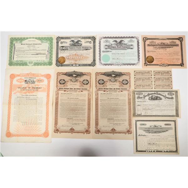 Michigan Industrial Stocks/Bonds (9) [200714]