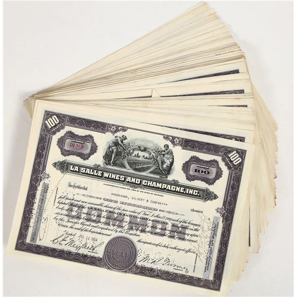 La Salle Wines and Champagne, Inc. Stock Certificates (200) [205915]