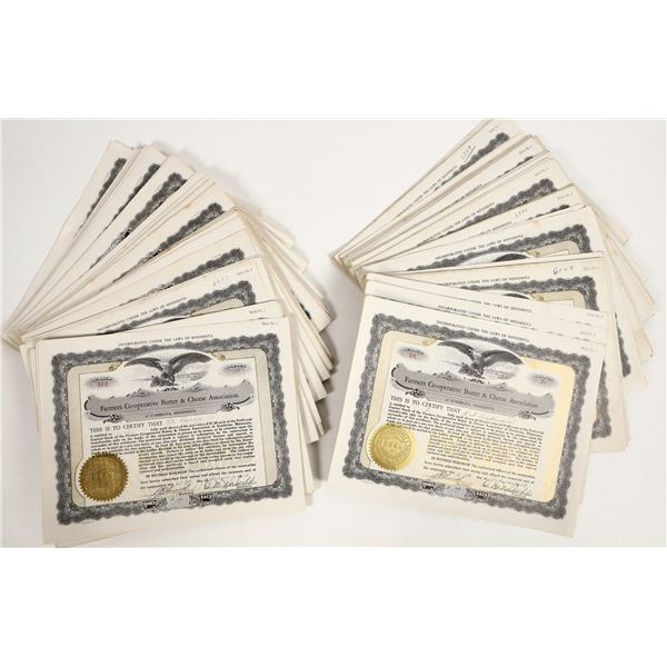 Farmers Co-Operative Butter & Cheese Assoc. Stocks. [205951]