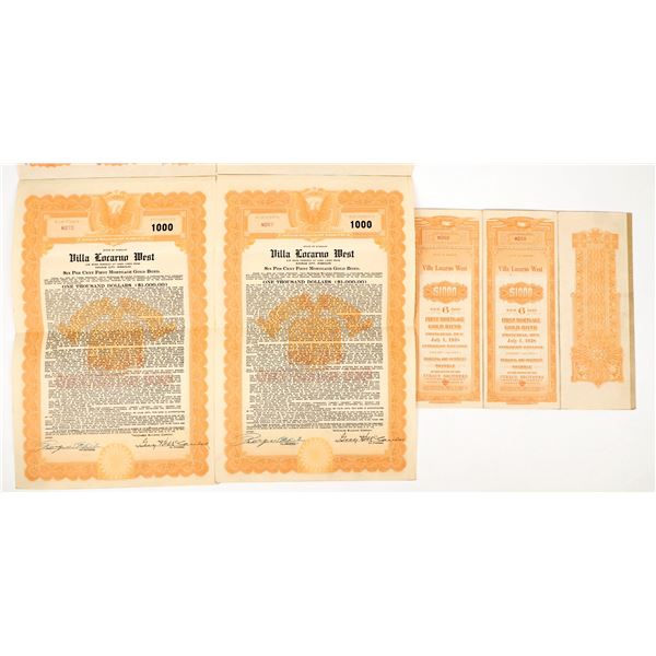 Villa Locarno West Construction Gold Bond Certificates Lot [206804]