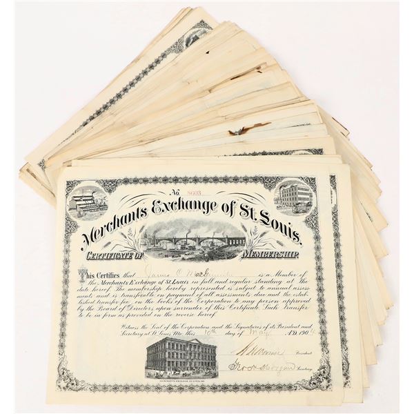 Merchants Exchange of St. Louis Membership Certificates (60+) [206675]