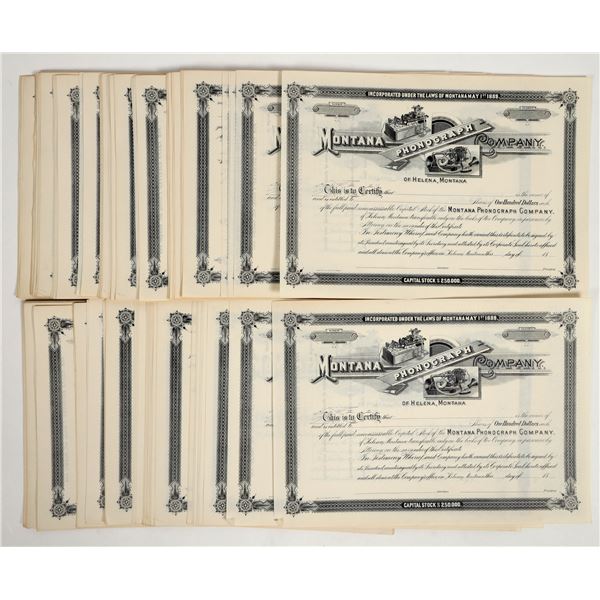 Montana Phonograph Company Stocks About 160 [205752]