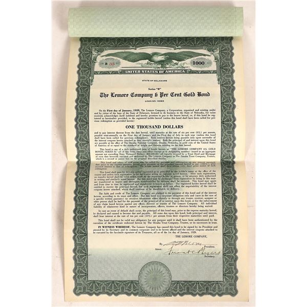 Lemore Company Bond  1929 [178448]