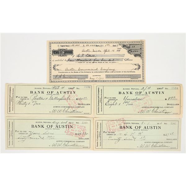 Austin Commercial Company Stock & Checks [202674]
